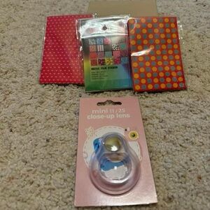 Polaroid camera accessories BRAND NEW Close up Lens and fun photo boards